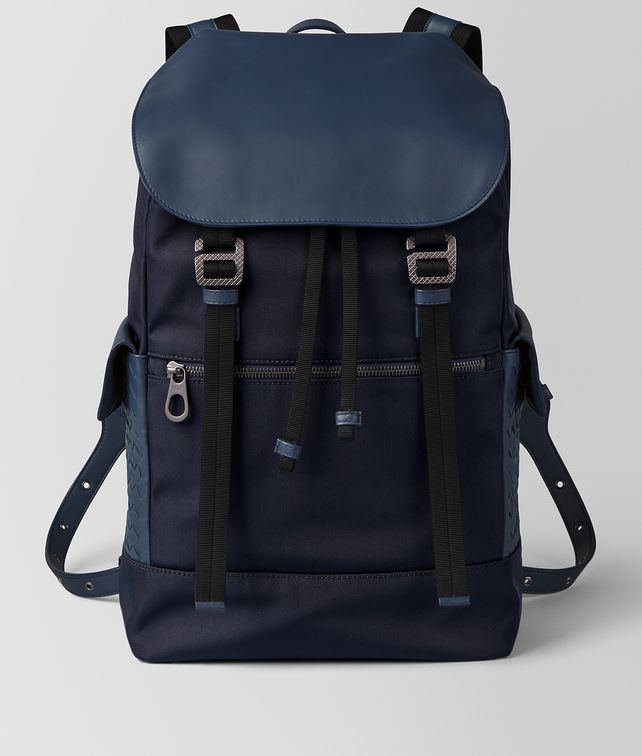 BOTTEGA VENETA TOURMALINE/PACIFIC HI-TECH CANVAS SASSOLUNGO BACKPACK Backpack Man fp