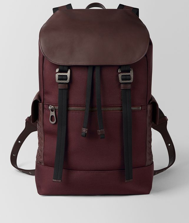 BOTTEGA VENETA DARK BAROLO HI-TECH CANVAS SASSOLUNGO BACKPACK Backpack Man fp