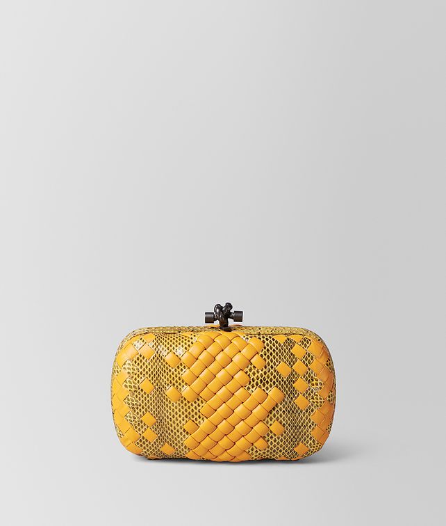 BOTTEGA VENETA SUNSET INTRECCIATO IMPERATRICE CHAIN KNOT Clutch Woman fp