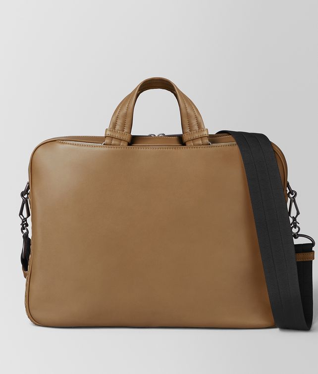 BOTTEGA VENETA CAMEL BUTTER CALF SMALL SOFT BRIEFCASE Business bag Man fp