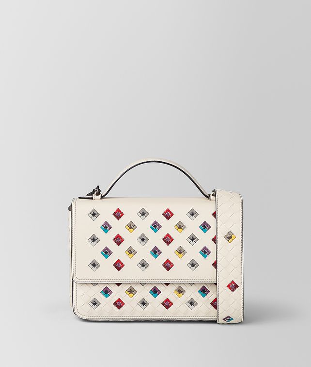 BOTTEGA VENETA MIST INTRECCIATO SQUADRATO ALUMNA BAG Crossbody and Belt Bags Woman fp