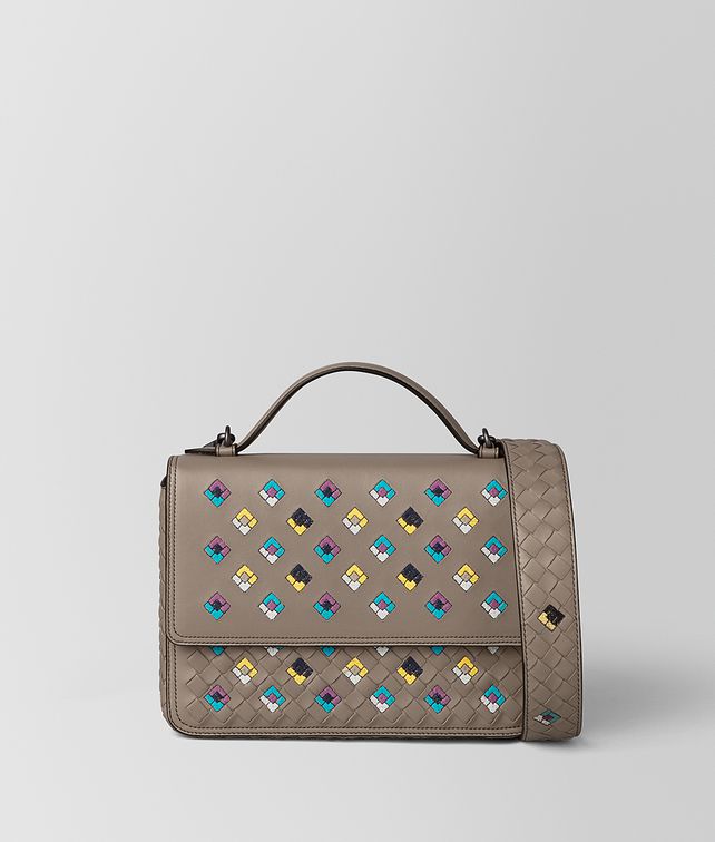 BOTTEGA VENETA ALUMNA TASCHE AUS INTRECCIATO SQUADRATO IN LIMESTONE Umhängetaschen GurtelTaschen Damen fp