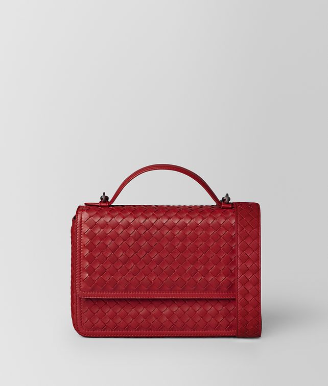 BOTTEGA VENETA CHINA RED INTRECCIATO NAPPA ALUMNA BAG Crossbody and Belt Bags Woman fp