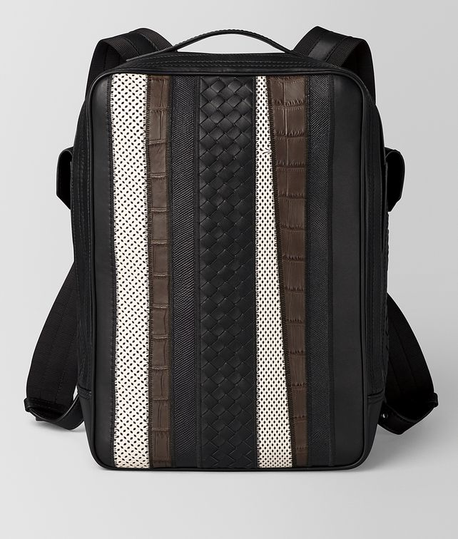 BOTTEGA VENETA NERO NAPPA/PRECIOUS MIX STRADE BRICK BACKPACK Backpack Man fp