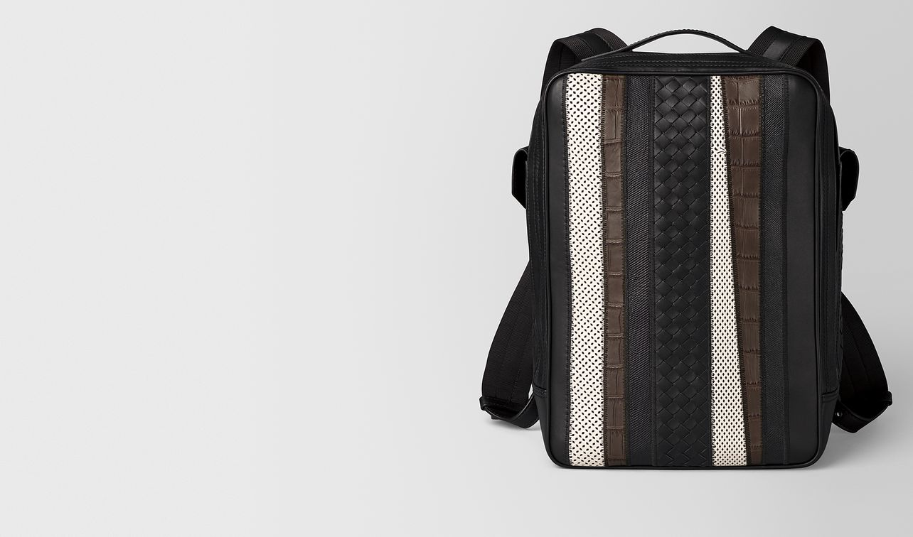nero nappa/precious mix strade brick backpack landing