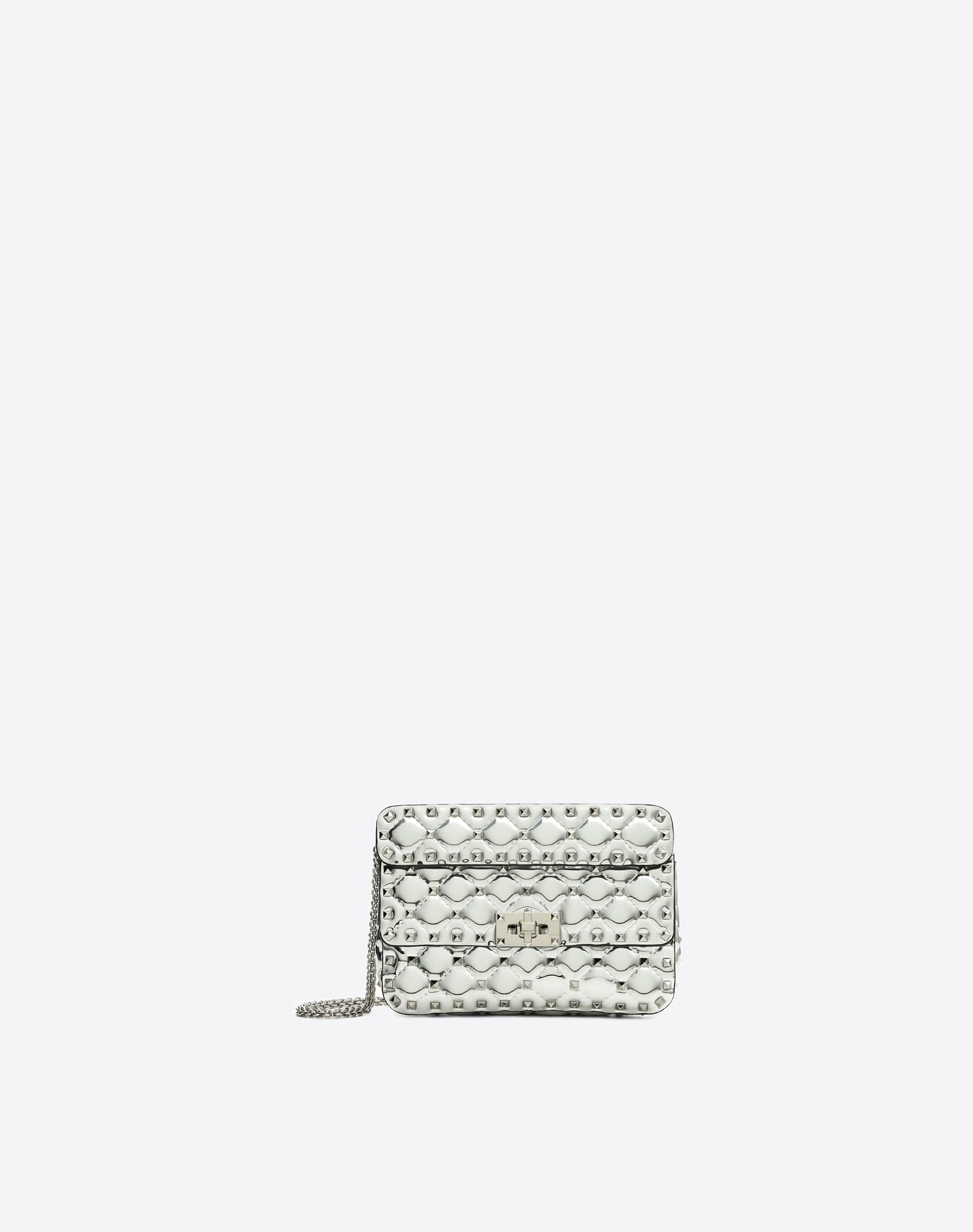 Afgang ophobe Indigenous Shop Valentino Small Metallic Rockstud Spike Bag In Silver