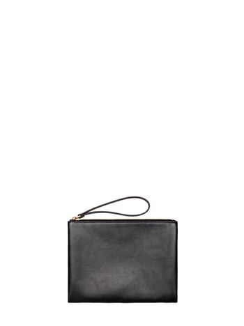 Marni Black and brown calfskin clutch Woman