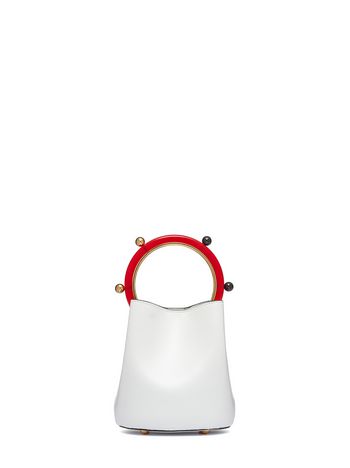 Marni Calfskin PANNIER bag with spherical details Woman