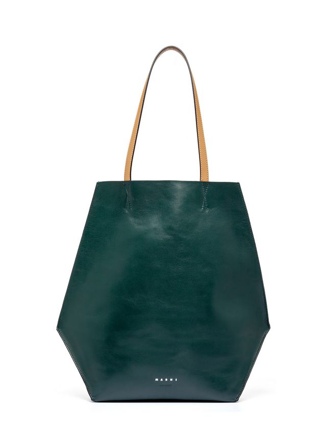 Shopping Bag Marni Green and blue calfskin TANGRAM bag Woman