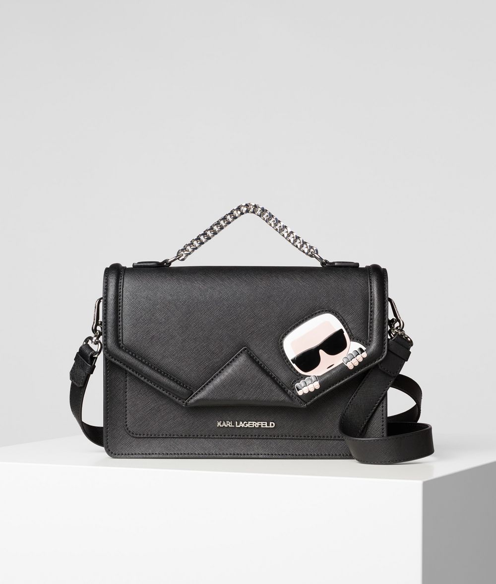 KARL LAGERFELD K/Ikonik Schultertasche aus Leder Handtasche Damen f