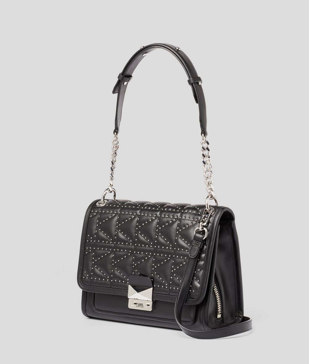 KARL LAGERFELD K/KUILTED STUDS SHOULDER BAG Handbag Woman d