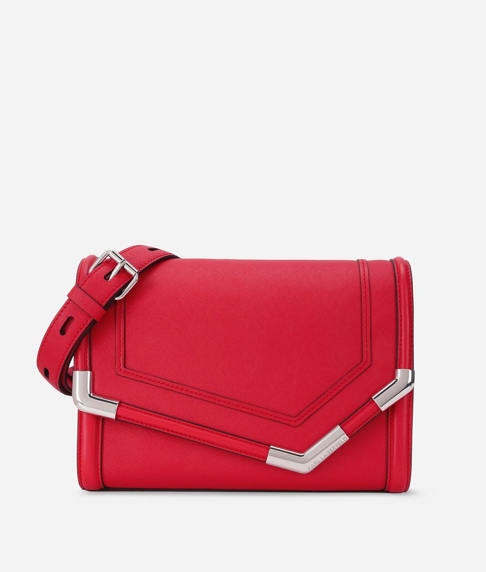 KARL LAGERFELD K/Rocky Leather Shoulder Bag Handbag Woman f