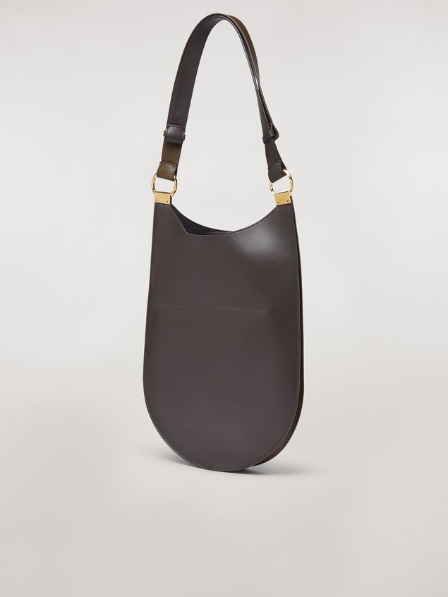 Shoulder Bag Marni EARRING calfskin bag pink and brown Woman