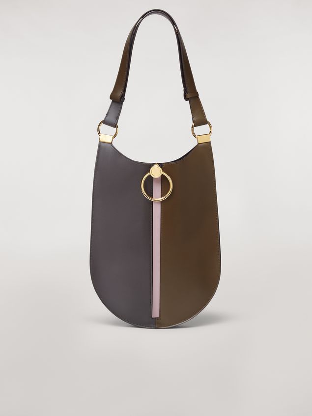 Earring Bag In Brown And Pink Calfskin From The Marni Fall
