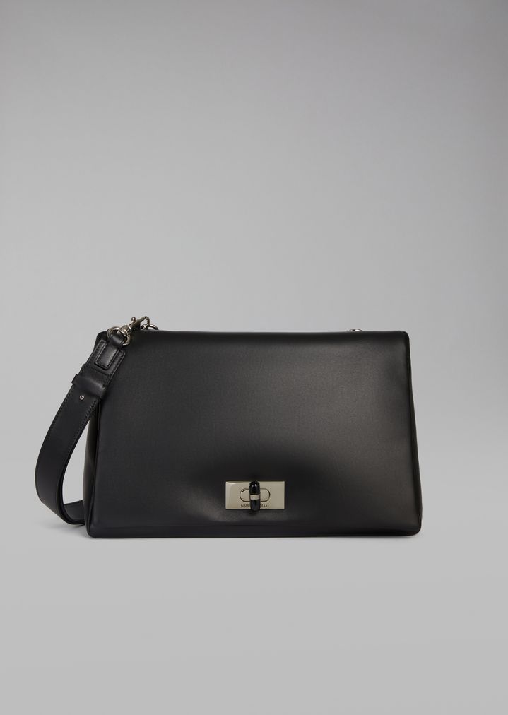 giorgio armani leather shoulder bag