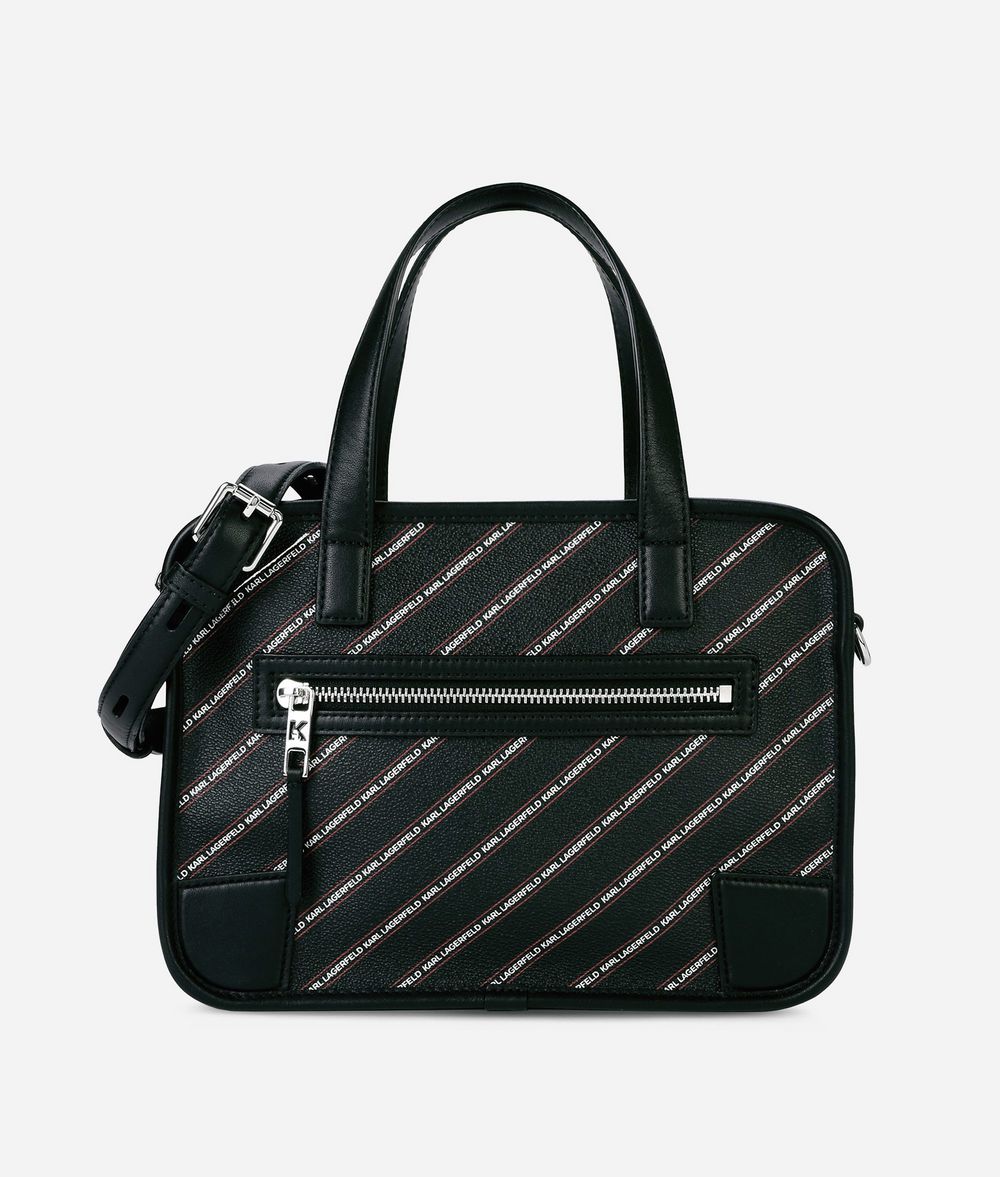 KARL LAGERFELD K/Stripe Logo Bowling Bag Bowling bag Woman f