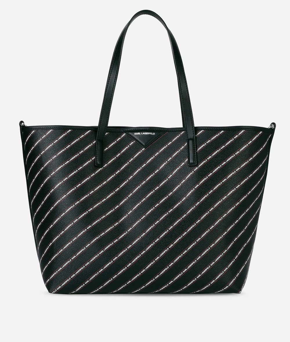 KARL LAGERFELD K/Stripe Logo Shopper Shopper Woman f