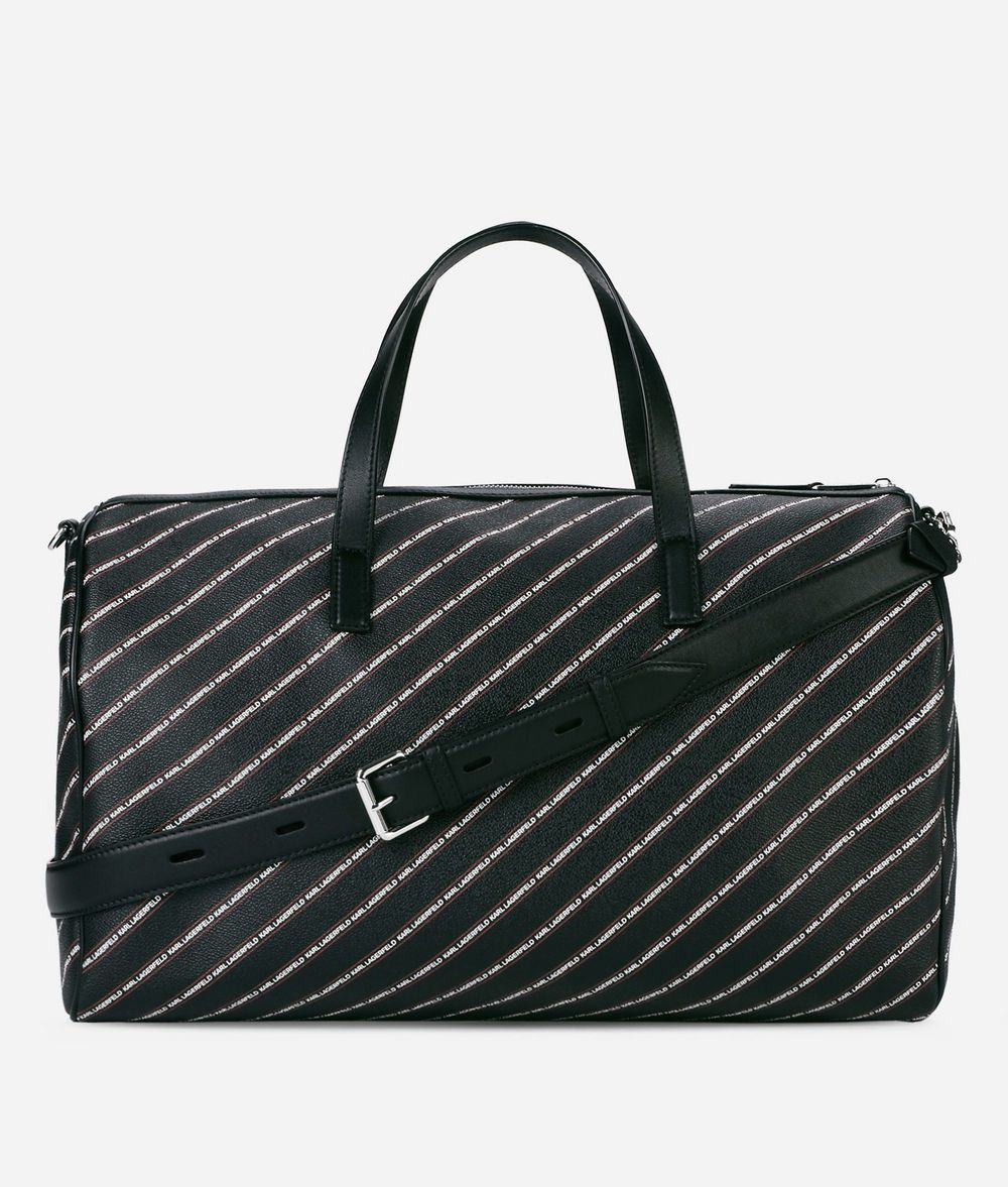 KARL LAGERFELD K/Stripe Logo Weekender Handbag Woman d