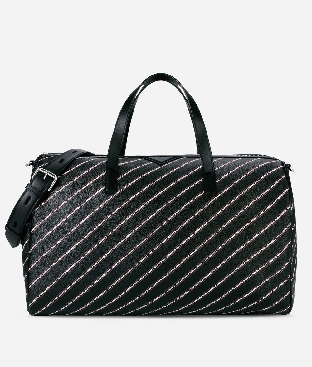 KARL LAGERFELD K/Stripe Logo Weekender Handbag Woman f