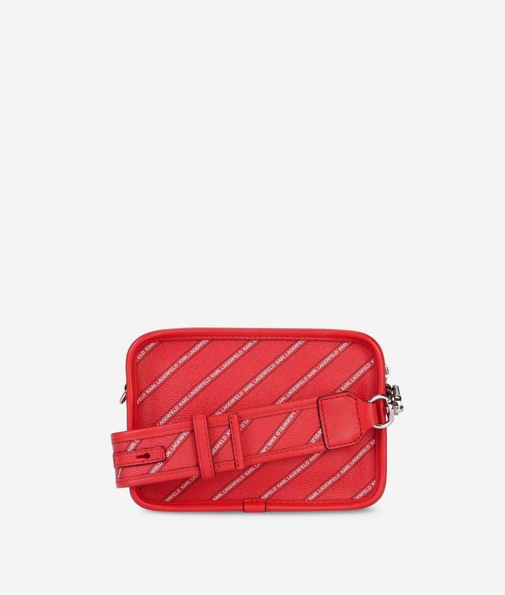 KARL LAGERFELD K/Stripe ロゴ クロスボディ バッグ ハンドバッグ レディース d