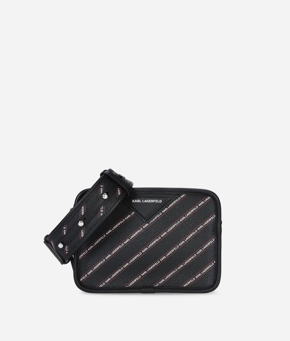 KARL LAGERFELD K/Stripe Logo Crossbody Bag Handbag Woman f