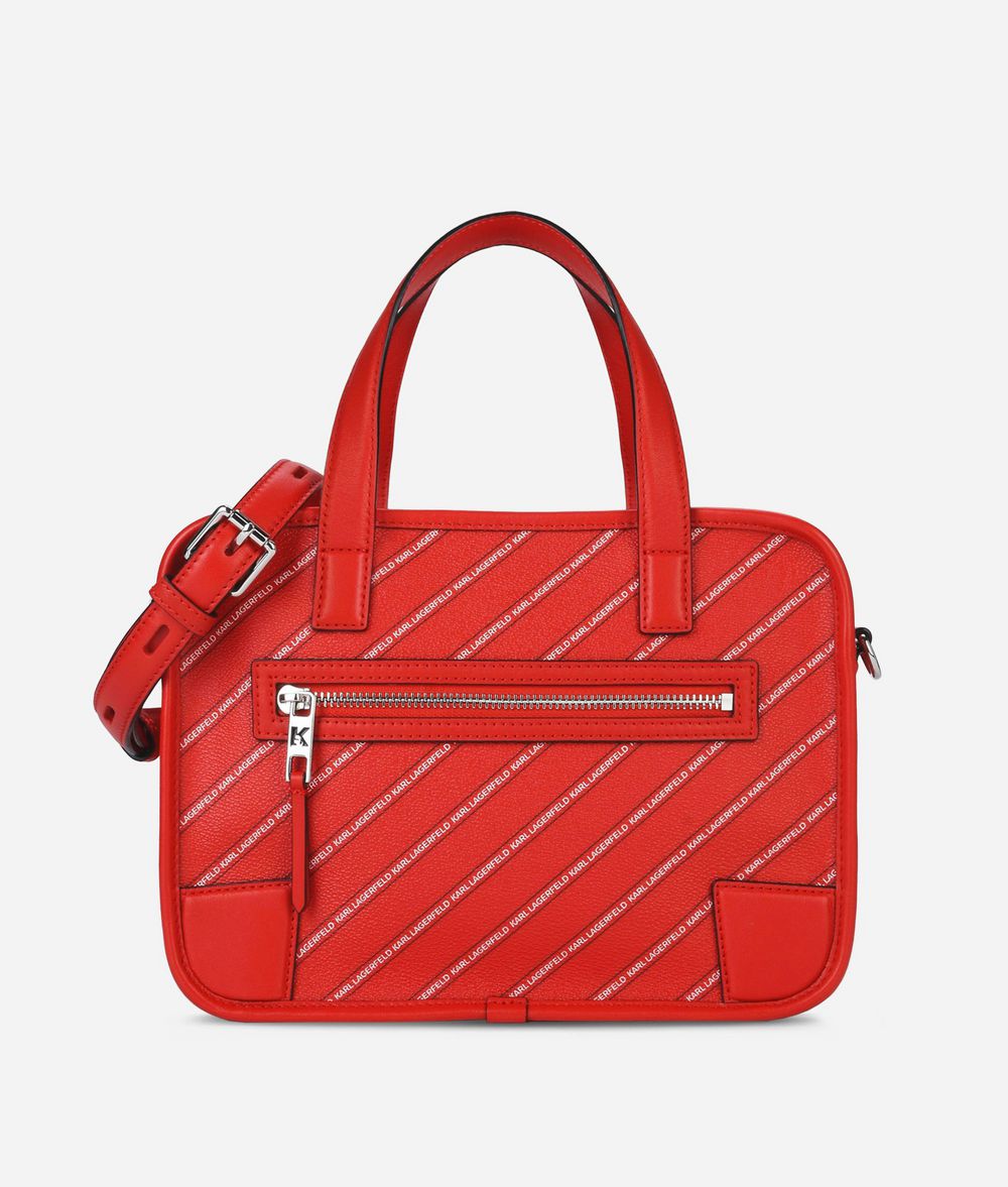 KARL LAGERFELD K/Stripe Logo Bowling Bag Bowling bag Woman f