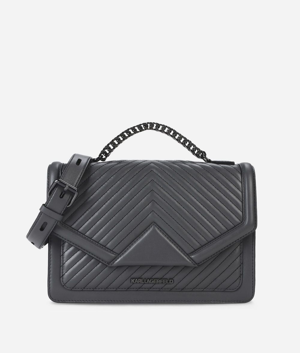 KARL LAGERFELD K/Klassik Schultertasche aus Leder mit gesteppten Details Handtasche Damen f