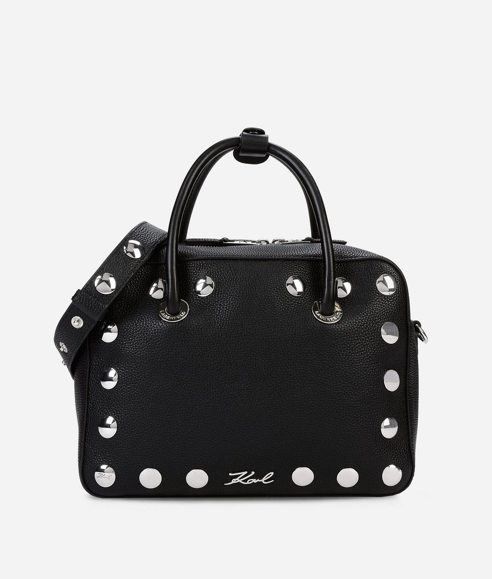 KARL LAGERFELD K/Snaps Leather Bowling Bag Bowling bag Woman f