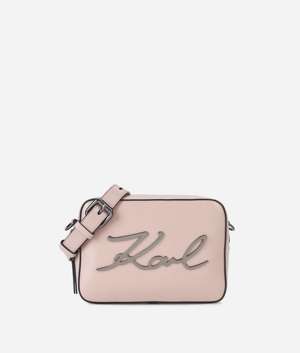 KARL LAGERFELD K/Signature Leather Camera Bag Crossbody Bag Woman f