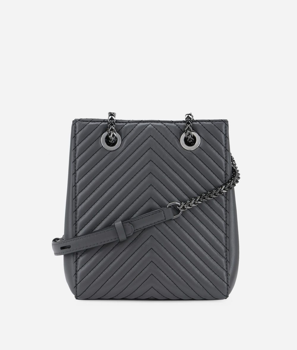 KARL LAGERFELD K/Klassik Bucket Bag aus Leder mit gesteppten Details Tasche mit Kordelzug Damen d