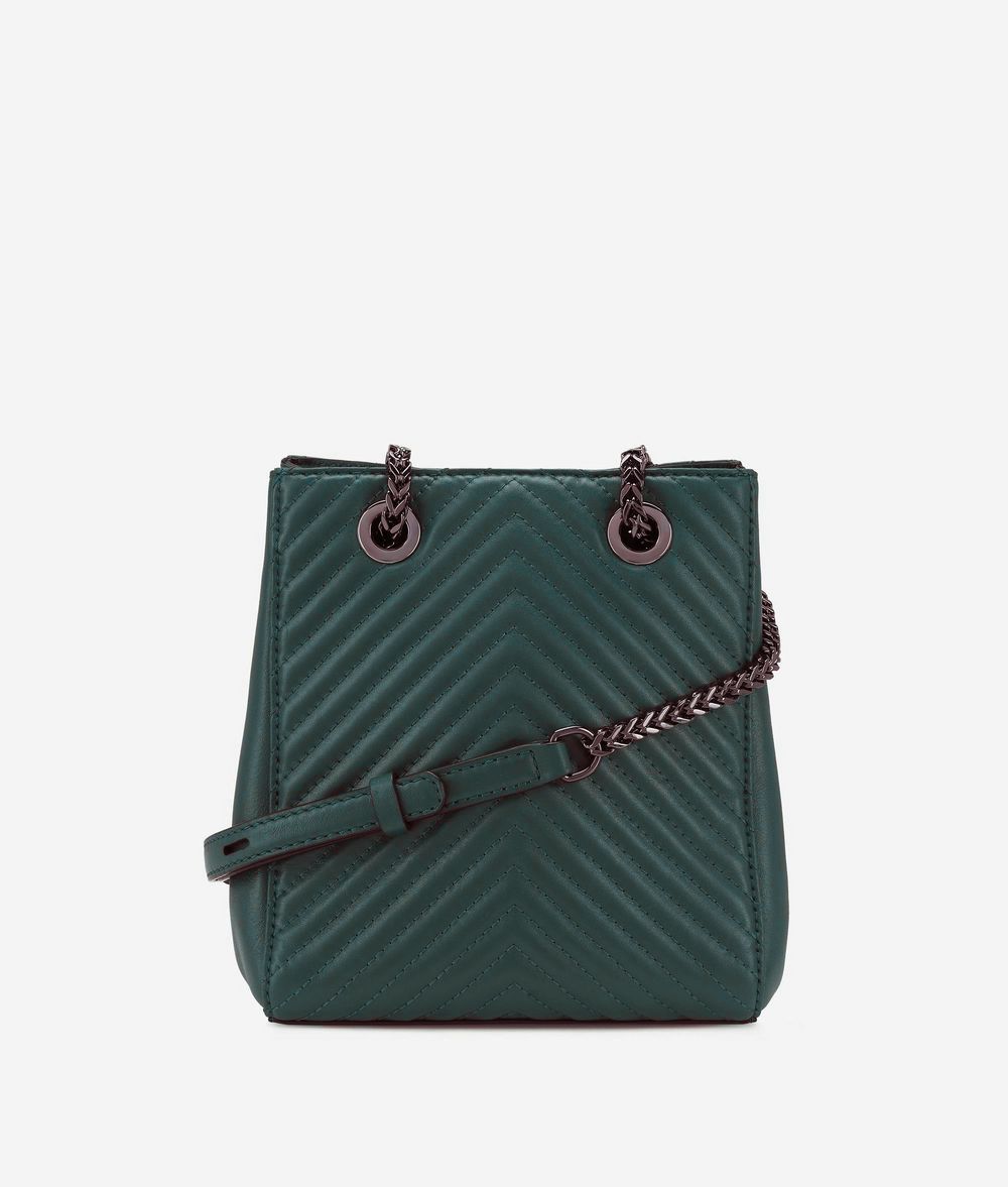KARL LAGERFELD K/Klassik Quilted Leather Bucket Bag Drawstring bag Woman d