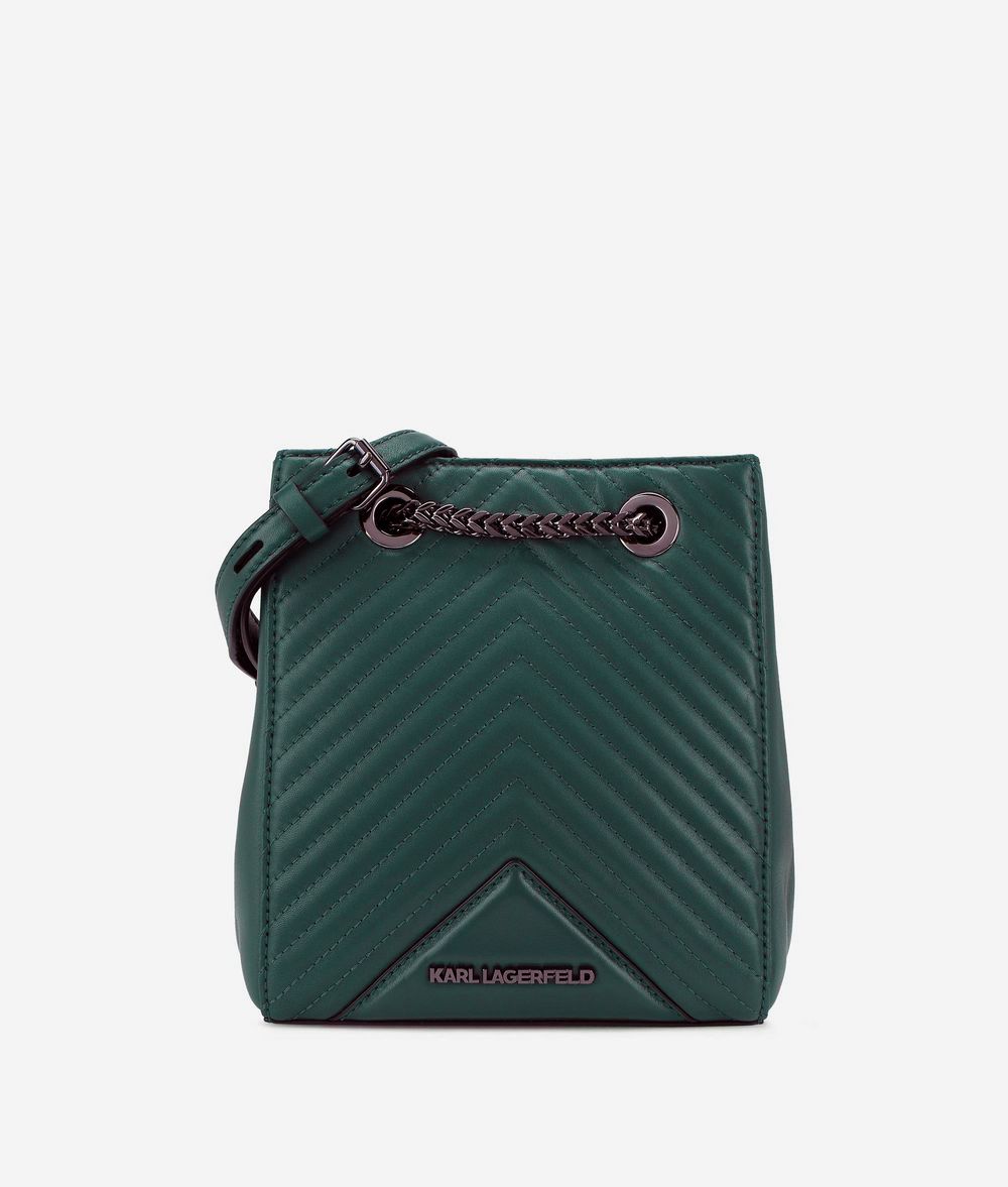 KARL LAGERFELD K/Klassik Quilted Leather Bucket Bag Drawstring bag Woman f