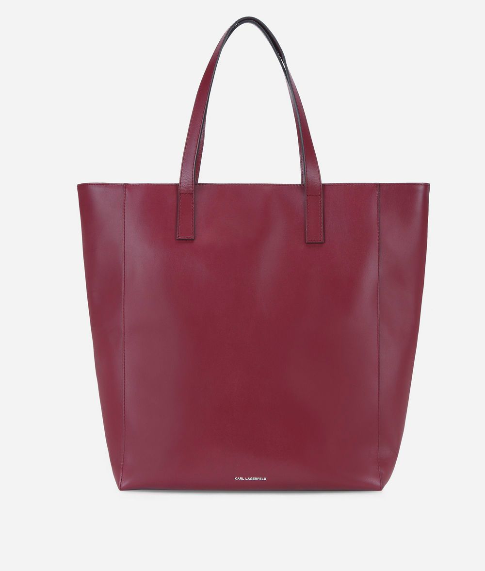 KARL LAGERFELD K/Signature Shopper aus Leder mit perforiertem Logo Shopper Damen d