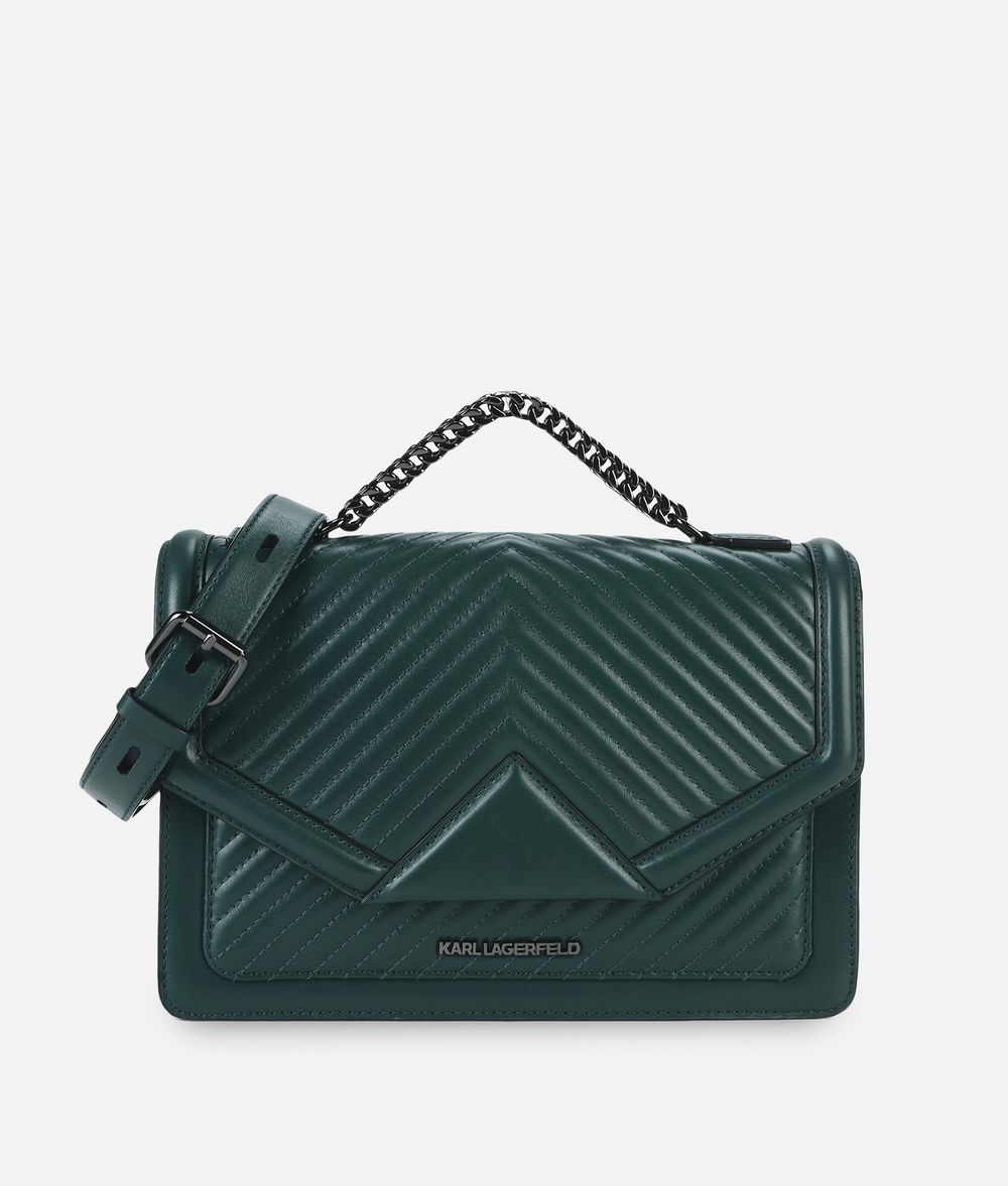 KARL LAGERFELD K/Klassik Schultertasche aus Leder mit gesteppten Details Handtasche Damen f