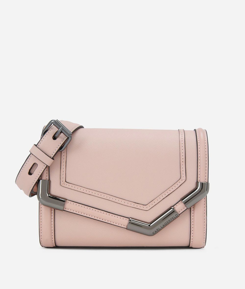 KARL LAGERFELD K/Rocky Small Leather Shoulder Bag Handbag Woman f