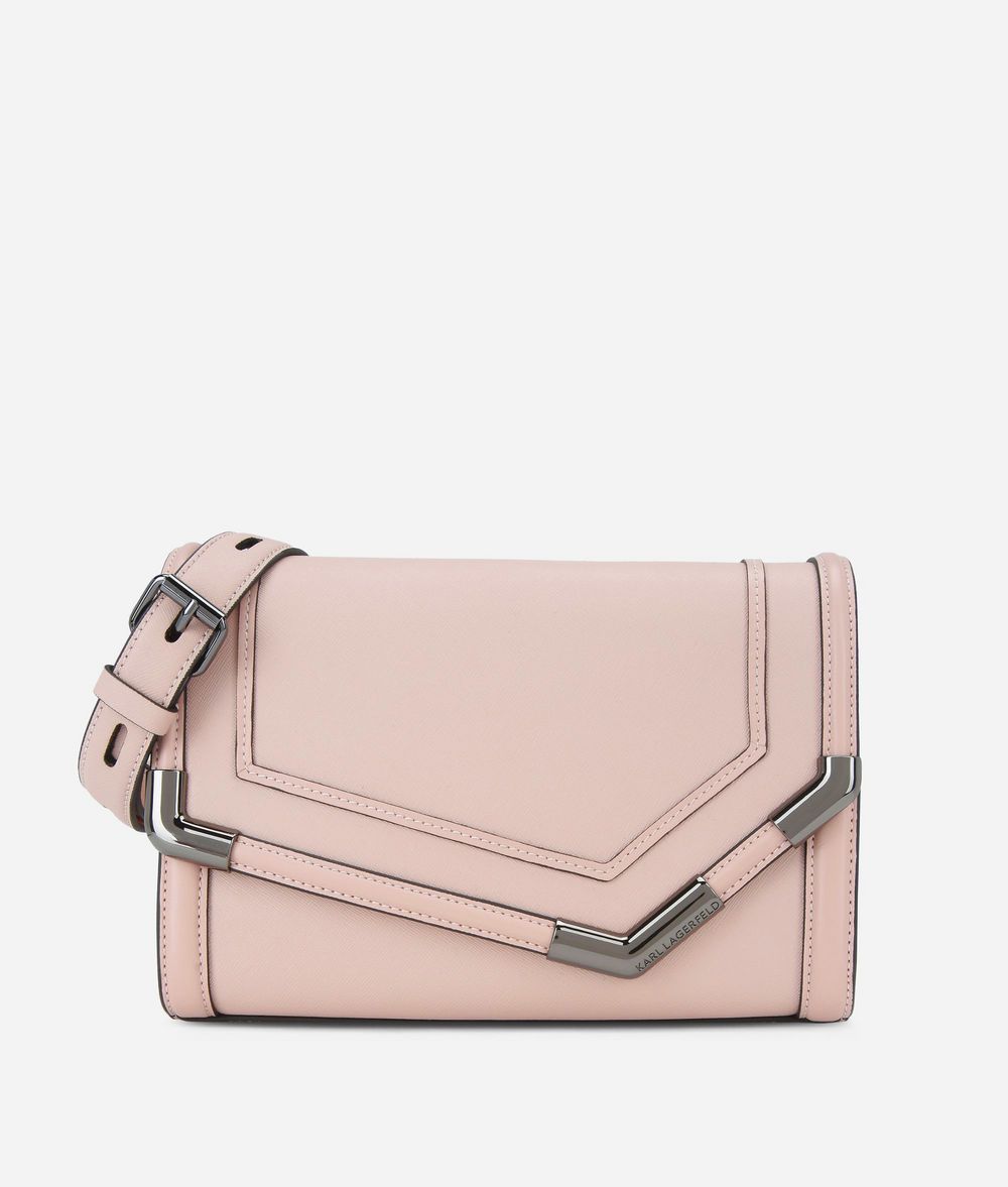 KARL LAGERFELD K/Rocky Leather Shoulder Bag Handbag Woman f