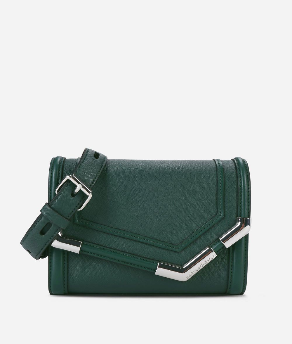 KARL LAGERFELD K/Rocky Small Leather Shoulder Bag Handbag Woman f