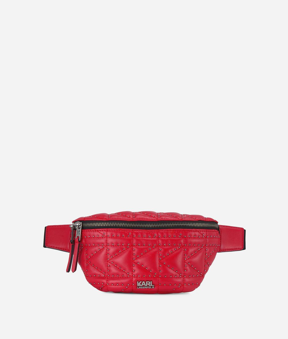 KARL LAGERFELD K/Kuilted Studs banane en cuir Sac banane Femme f