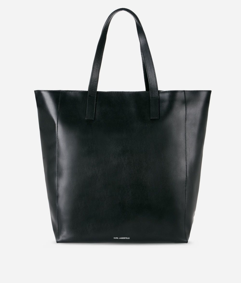 KARL LAGERFELD K/Signature Shopper aus Leder mit perforiertem Logo Shopper Damen d
