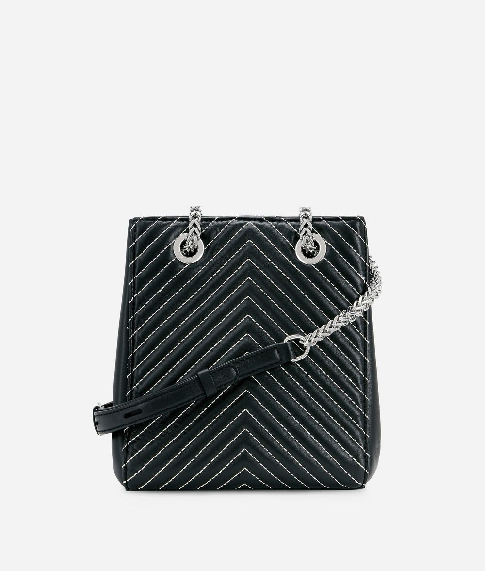 KARL LAGERFELD K/Klassik Quilted Leather Bucket Bag Drawstring bag Woman d