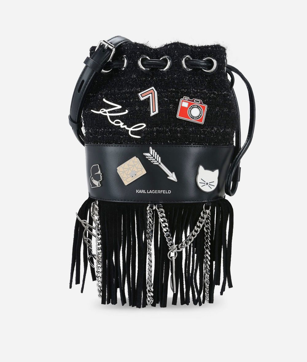 KARL LAGERFELD K/Klassik Pins Mini Bucket Bag Drawstring bag Woman f