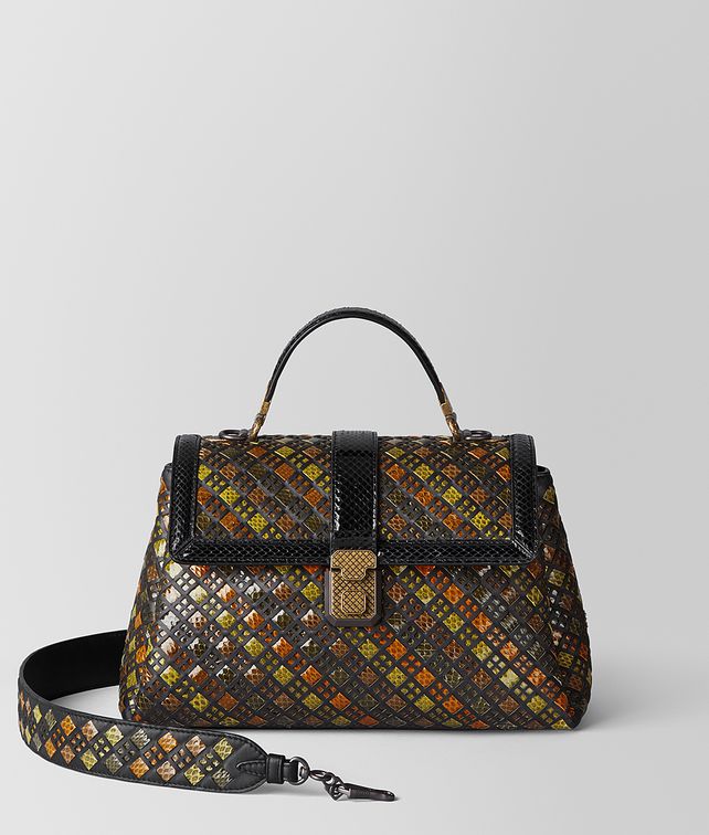 BOTTEGA VENETA BORSA PIAZZA IN NAPPA E AYERS INTRECCIATO STAINED GLASS MULTICOLOR Borsa a Mano Donna fp
