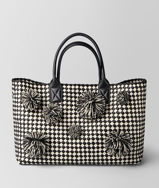 MIST/NERO NAPPA INTRECCIATO CHECKER CABAT