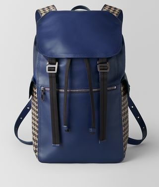 ATLANTIC CALF INTRECCIATO CHECKER BACKPACK