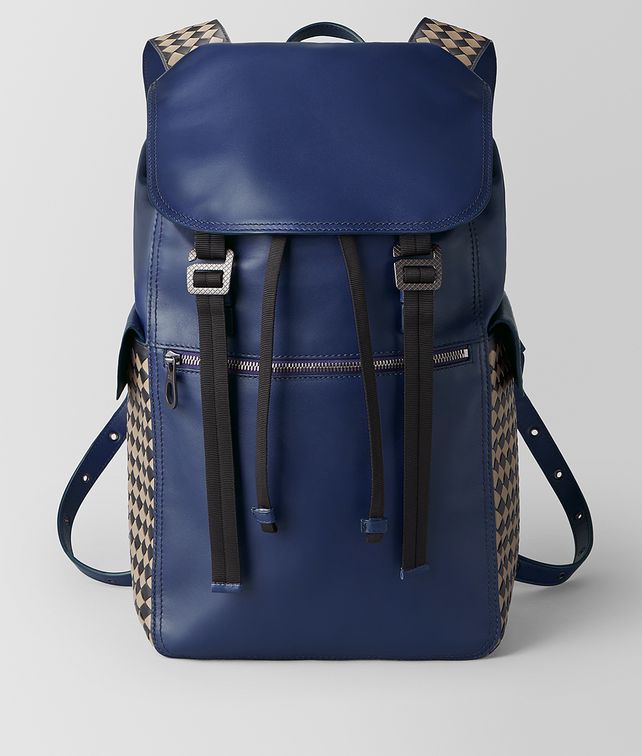 BOTTEGA VENETA ATLANTIC CALF INTRECCIATO CHECKER BACKPACK Backpack Man fp