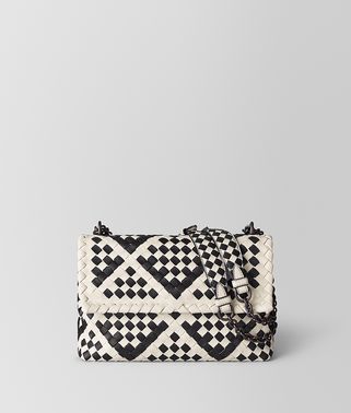 MIST/NERO INTRECCIATO CHECKER OLIMPIA BAG