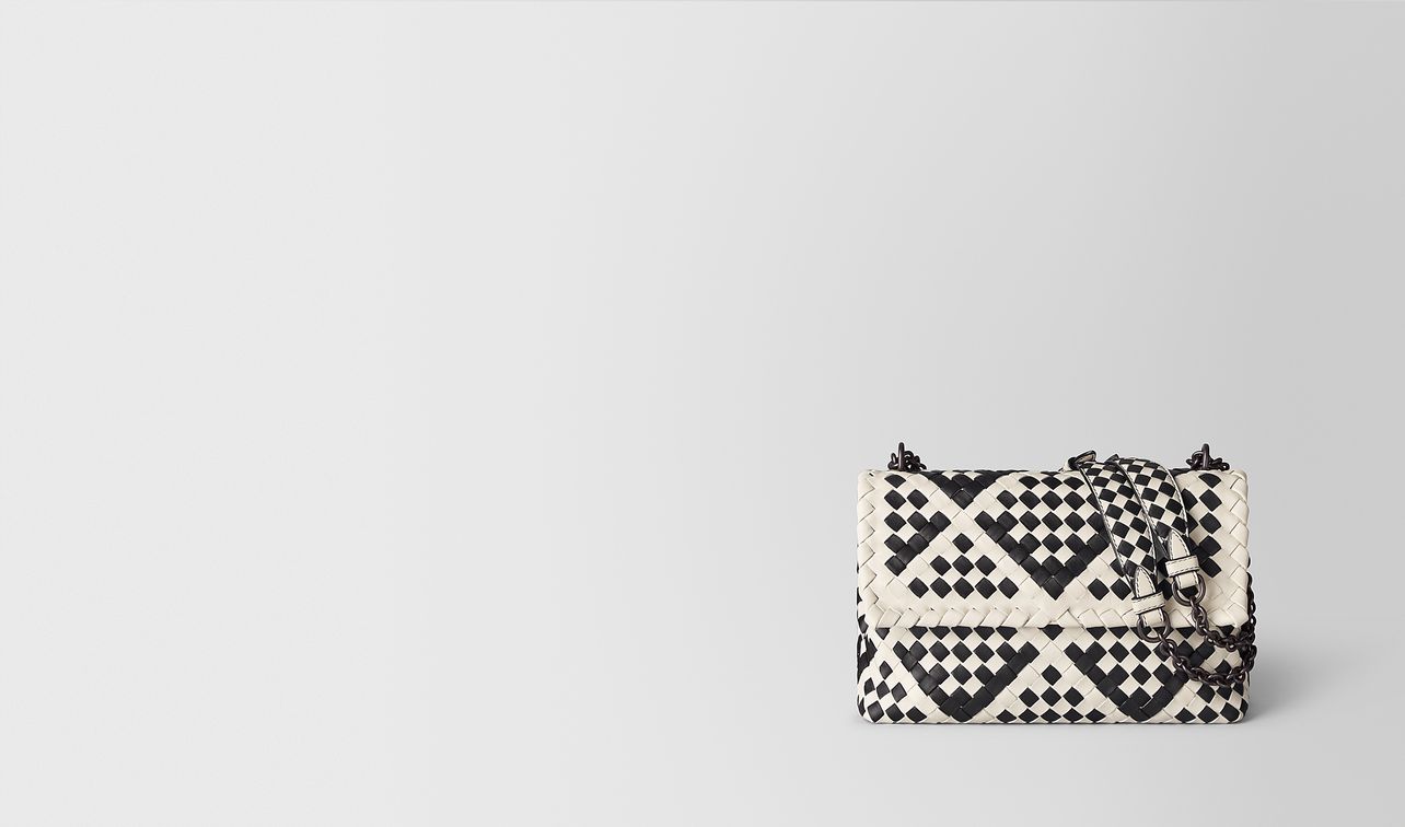 mist/nero intrecciato checker olimpia bag landing