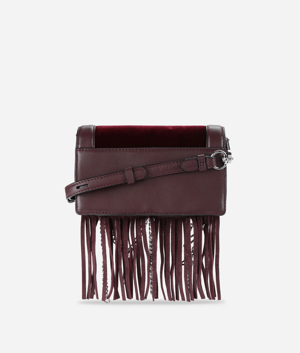 KARL LAGERFELD K/Klassik Umhängetasche aus Leder mit Ansteckern Crossbody Bag Damen d