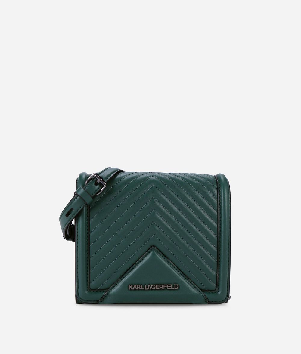KARL LAGERFELD K/Klassik Umhängetasche aus Leder mit gesteppten Details Crossbody Bag Damen f