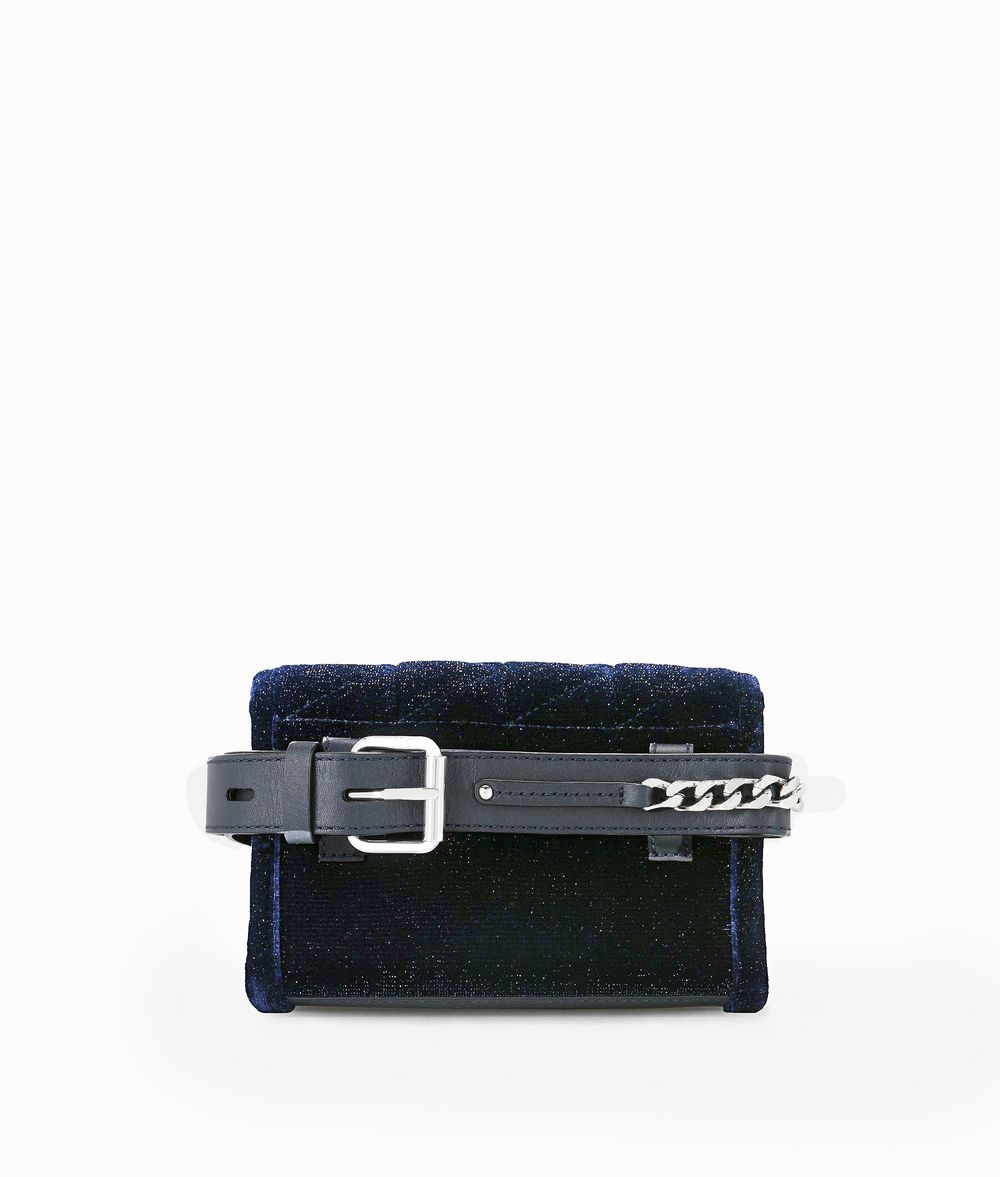 KARL LAGERFELD Karl X Kaia Glitter Velvet Bum Bag Fanny pack Woman d